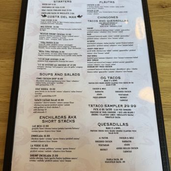 Tataco - Menu - Mexican Near Me - Durham, North Carolina