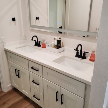 Floor Zone - Bathroom vanity. He custom ordered it to match my kitchen! - Flooring Near Me Floor Zone - Bathroom vanity. He custom ordered it to match my kitchen! - Flooring Near Me