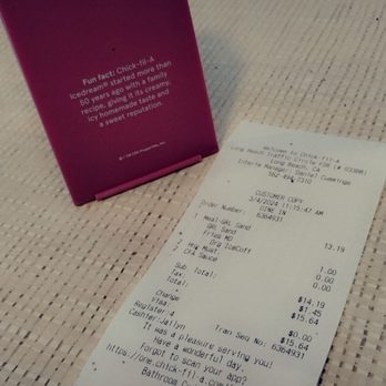 Chick-fil-A - Table number + Order receipt - Fast Food Near Me - Long Beach, California Chick-fil-A - Table number + Order receipt - Fast Food Near Me - Long Beach, California