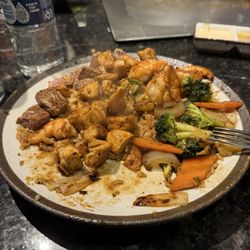 Harmony Steak House - My combination steak  chicken  shrimp  hibachi meal