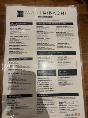 Menu photo 1 Maki Hibachi Orlando, FL