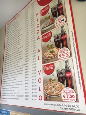 Menu photo 2 Pizza al Volo Venezia, VE Menu photo 2 Pizza al Volo Venezia, VE