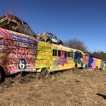 School Bus Graveyard - Local Flavor Near Me - Alto, Georgia