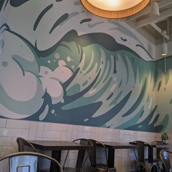 Hawaiian Bros Island Grill - a mural of a wave - Hawaiian Near Me - Owasso, Oklahoma Hawaiian Bros Island Grill - a mural of a wave - Hawaiian Near Me - Owasso, Oklahoma