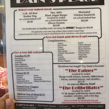 Dain's Place - Food Menu appetizers - American Near Me - Durham, North Carolina