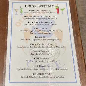 Ollie Cat Cafe - Drink Specials - American Near Me - Luray, Virginia