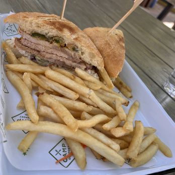 Camp Outpost - Pork loin, sandwich, and fries - New American Near Me - Springdale, Utah Camp Outpost - Pork loin, sandwich, and fries - New American Near Me - Springdale, Utah
