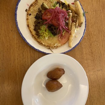 Arrillaga Family Dining Commons - beef and lamb gyro and Loukoumades - Cafeteria Near Me - Stanford, California Arrillaga Family Dining Commons - beef and lamb gyro and Loukoumades - Cafeteria Near Me - Stanford, California