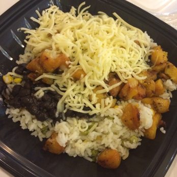 Guasaca - Rice bowl with plantains, black beans, and cheese. So f'in good with habanero hot sauce! - Venezuelan Near Me - Raleigh, North Carolina