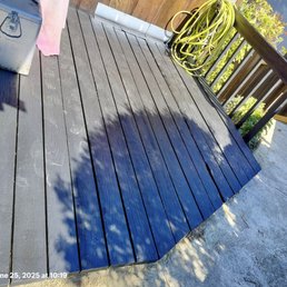 small deck painted. small deck painted.