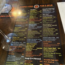 Food menu