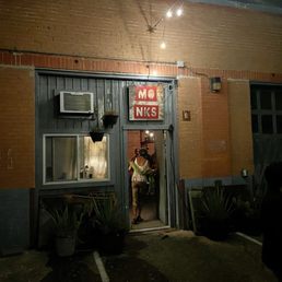 Exterior outside entrance of Monks Jazz Club - Front door - Austin, Texas Exterior outside entrance of Monks Jazz Club - Front door - Austin, Texas