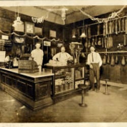 Pioneer Meat Market - The original Pioneer Meat Market on Second Street. Photo: Big Stone County Historical Society