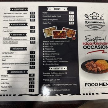 Dammney’s Kitchen - Menu - African Near Me - Morton Grove, Illinois