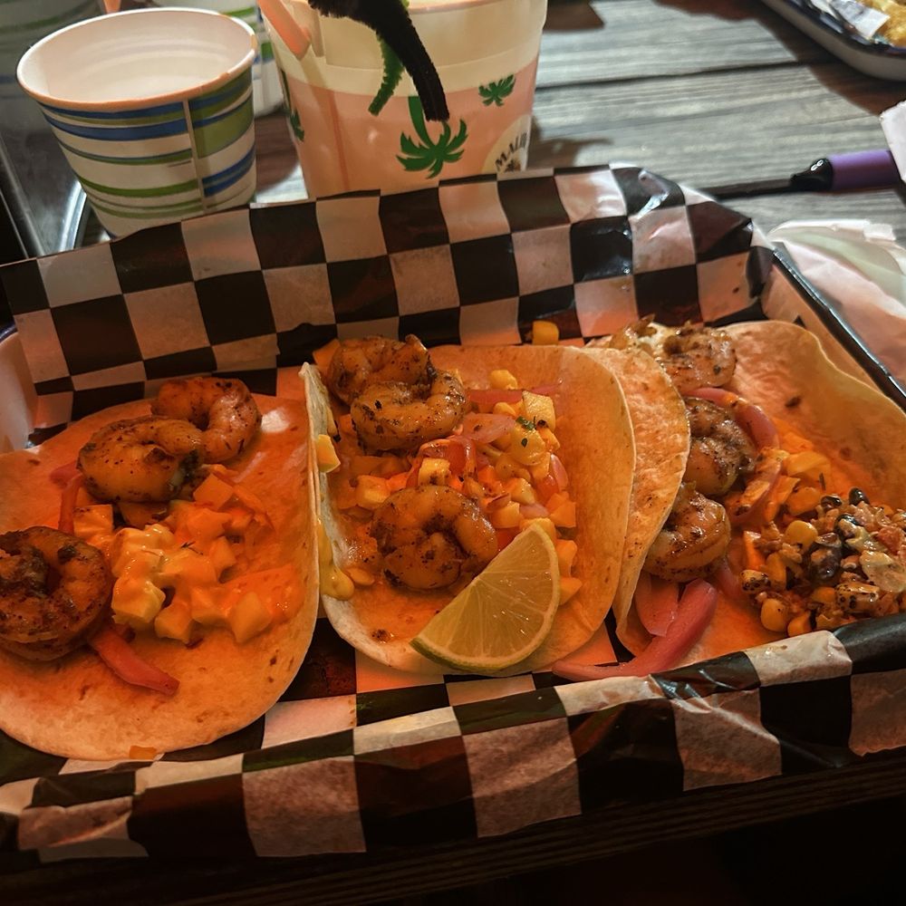 Shrimp Tacos and Quinoa Bean salad