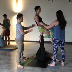 Centered - During an Acro Yoga class
