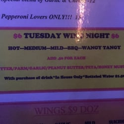 Oasis Bar and Restaurant - Tuesday - Wing night!