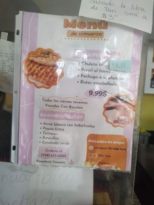 Menu photo 1 Panadería Vásquez Carolina, PR Menu photo 1 Panadería Vásquez Carolina, PR