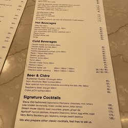 Kavárna Slavia - Menu