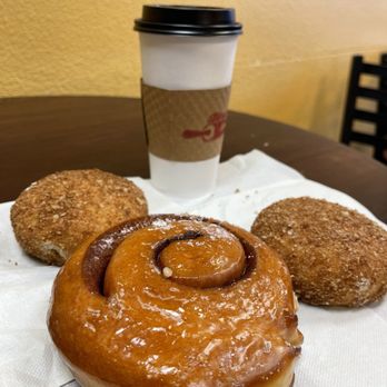 Doughboys Donuts - Cinnamon Roll and Caramel Latte - Donuts Near Me - Reno, Nevada Doughboys Donuts - Cinnamon Roll and Caramel Latte - Donuts Near Me - Reno, Nevada