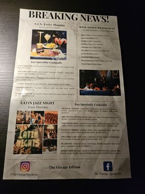 Menu photo 2 The Vintage Speakeasy Orlando, FL Menu photo 2 The Vintage Speakeasy Orlando, FL