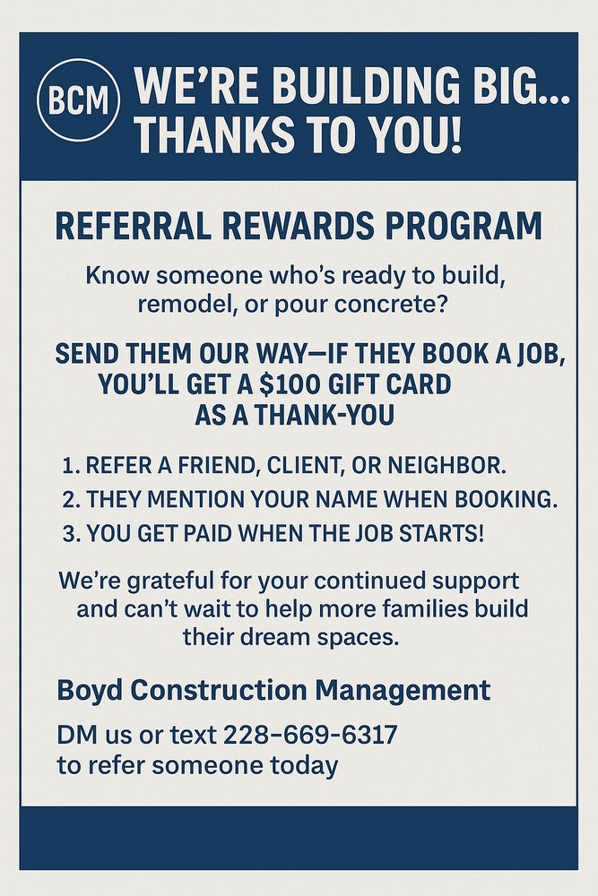 Slide of Boyd Construction Management