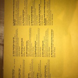 Beer menu