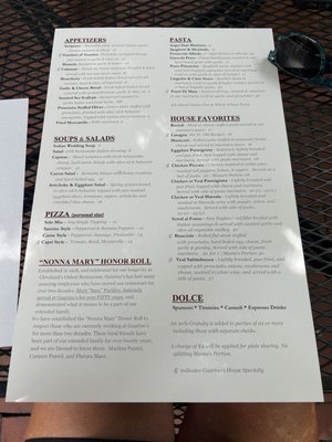 Menu photo 6 Guarino's Restaurant Cleveland, OH