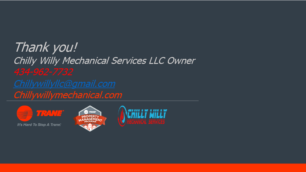 Slide of Chilly Willy Mechanical Services
