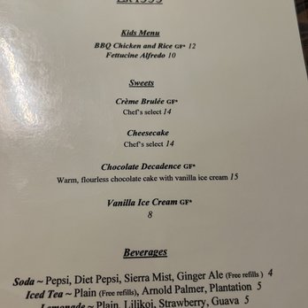 The Bistro - menu - Seafood Near Me - Kilauea, Hawaii The Bistro - menu - Seafood Near Me - Kilauea, Hawaii