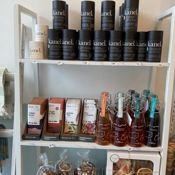 Lu & I - a shelf full of food items - Patisserie/Cake Shop Near Me - Montreal, Quebec