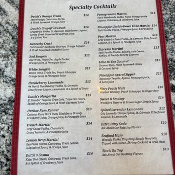 Dutch's At Silver Tree - Menu - Seafood Near Me - Oakland, Maryland Dutch's At Silver Tree - Menu - Seafood Near Me - Oakland, Maryland