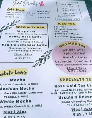 Menu photo 8 S3 Coffee Bar Escondido, CA