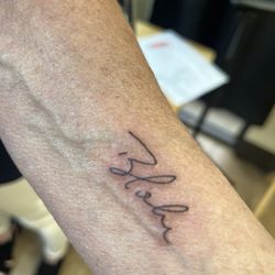 In the cut ink - Signature of a loved one