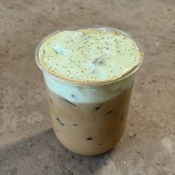 Cafe Gara - Salted coffee w/ pandan foam - Coffee & Tea Near Me - Berkeley, California