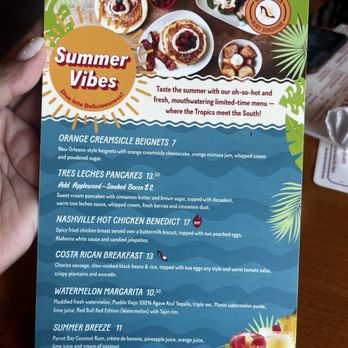 Ruby Slipper Destin - Summer vibes menu - Breakfast & Brunch Near Me - Destin, Florida