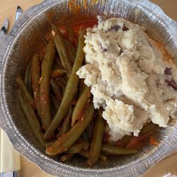 Sherri's Come Along Inn - Italian green beans in sauce with the other side of mashed potatoes