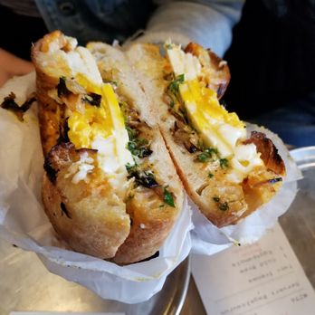 Bagelsaurus - Eggspanola bagel on a bialy - Bagels Near Me - Cambridge, Massachusetts Bagelsaurus - Eggspanola bagel on a bialy - Bagels Near Me - Cambridge, Massachusetts