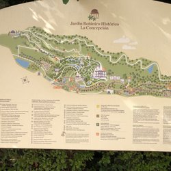Jardin Botánico La concepcion - Map of garden