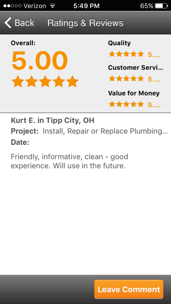 Slide of Bentley Plumbing and Drain Service