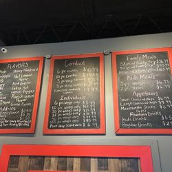 Wings On Tha Run - Menu