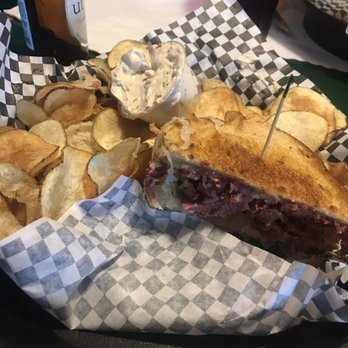 Harmon's Pub - Rueben and Irish fries with French onion dip. - Sports Bars Near Me - Canton, Ohio