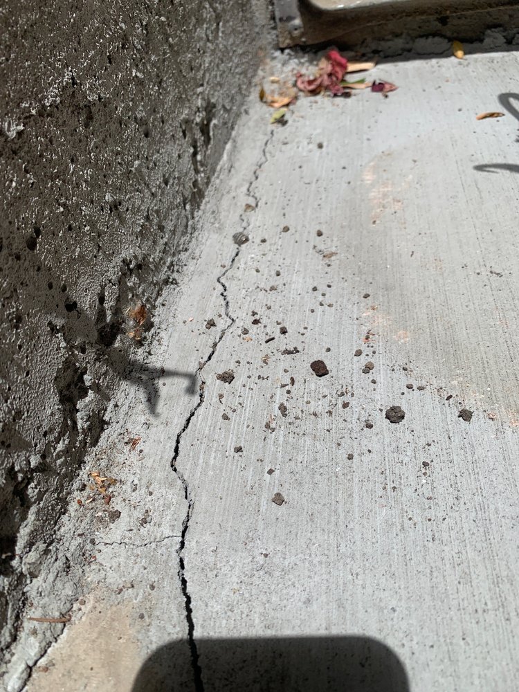 cracks in the cement Foundation Repairs of CA did to close the hole