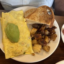 Western Omelet with toast and homefries Western Omelet with toast and homefries