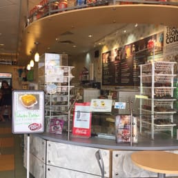 the interior of a bakery