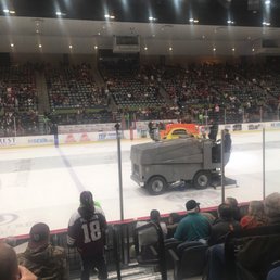Zamboni's cleaning ice