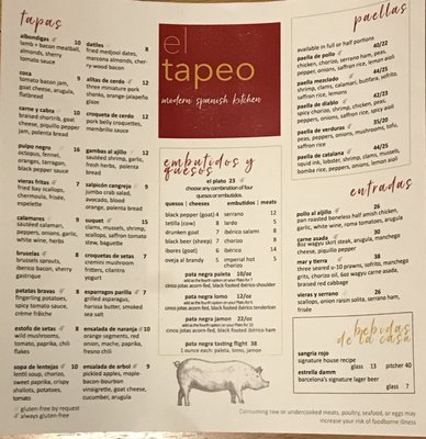 Menu photo 6 El Tapeo Modern Spanish Kitchen Oak Brook, IL