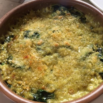 Es Terral - Spinach and Parmesan gratin was ok - bit oily for some reason.. - Spanish Near Me - Santa Eulària des Riu, PM