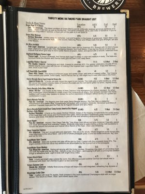 Menu photo 5 Thirsty Monk Asheville, NC