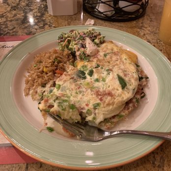 Garden Buffet - Omelette, hard fried rice and meh broccoli salad - Buffets Near Me - Las Vegas, Nevada